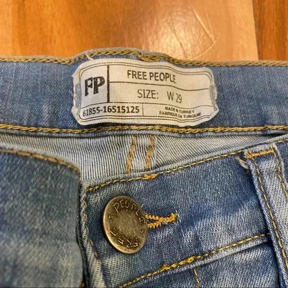 Free People Distressed Skinny Jeans Sz 29​​ - Picture 10 of 11